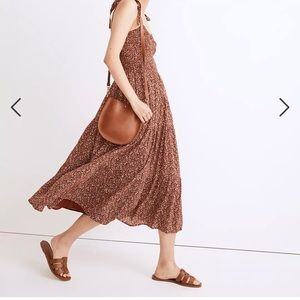 Madewell Lucie tie strap midi dress